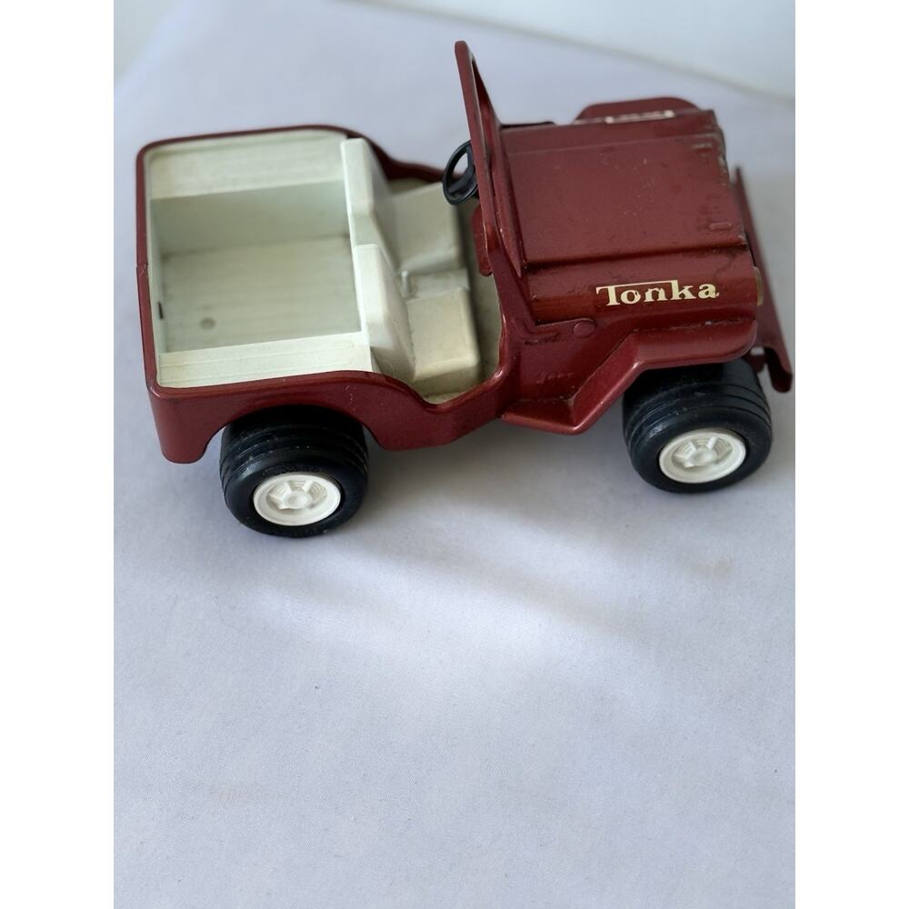 Tonka Toy Jeep Beach Buggy Red Folding Windshield - Vintage 1960s Mfg